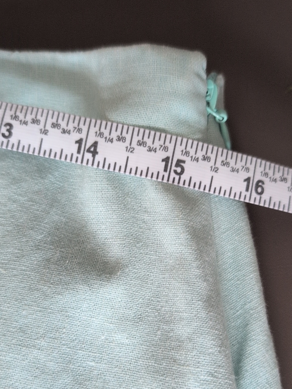 Abercrombie & Fitch Light Mint Linen Blend Mini Skirt - Picture 7 of 8